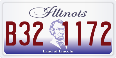 IL license plate B321172