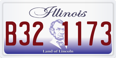 IL license plate B321173