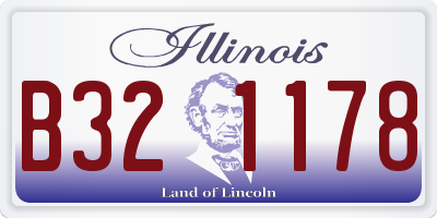 IL license plate B321178