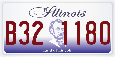 IL license plate B321180