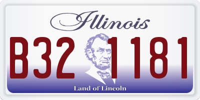 IL license plate B321181