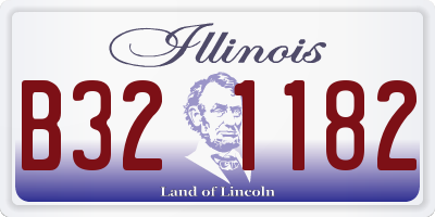 IL license plate B321182