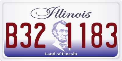 IL license plate B321183
