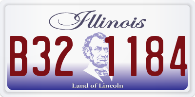 IL license plate B321184