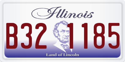 IL license plate B321185