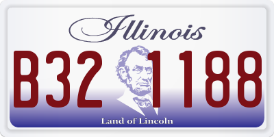 IL license plate B321188