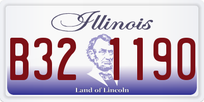 IL license plate B321190