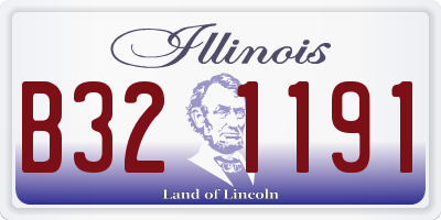 IL license plate B321191