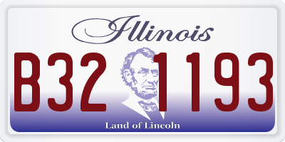 IL license plate B321193