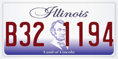 IL license plate B321194