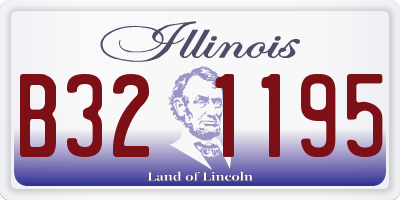 IL license plate B321195