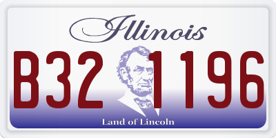IL license plate B321196