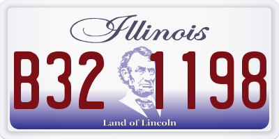 IL license plate B321198
