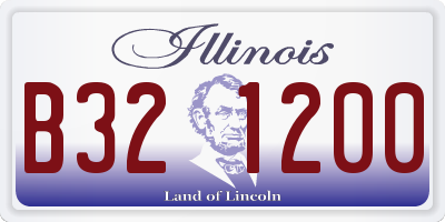 IL license plate B321200