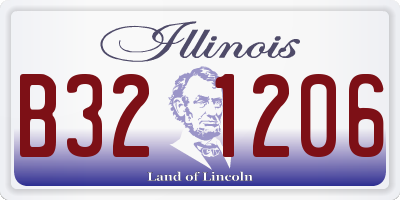 IL license plate B321206