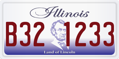 IL license plate B321233