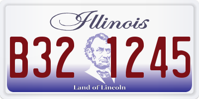 IL license plate B321245