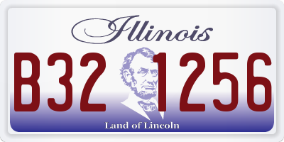 IL license plate B321256
