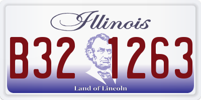 IL license plate B321263
