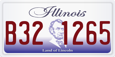 IL license plate B321265