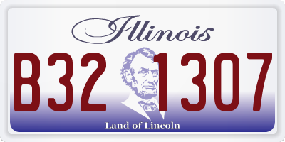 IL license plate B321307