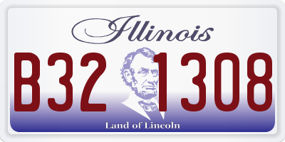IL license plate B321308