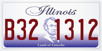 IL license plate B321312