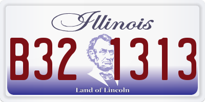 IL license plate B321313