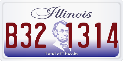IL license plate B321314
