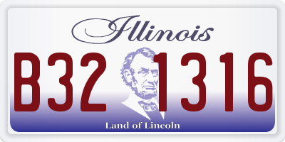IL license plate B321316