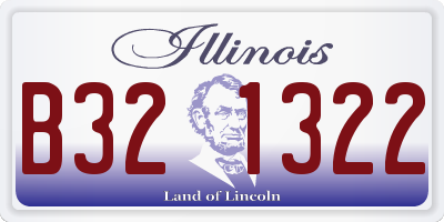 IL license plate B321322