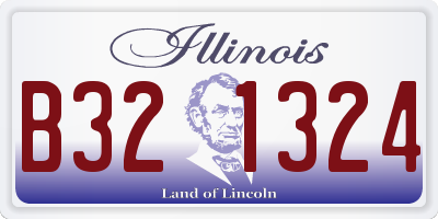 IL license plate B321324