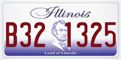IL license plate B321325