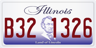 IL license plate B321326