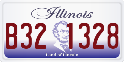 IL license plate B321328