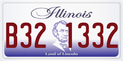 IL license plate B321332
