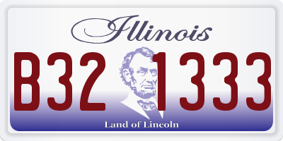 IL license plate B321333