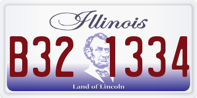 IL license plate B321334