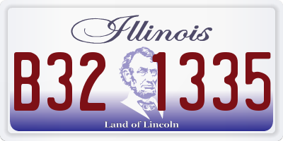 IL license plate B321335