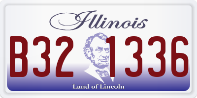 IL license plate B321336