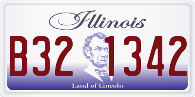 IL license plate B321342