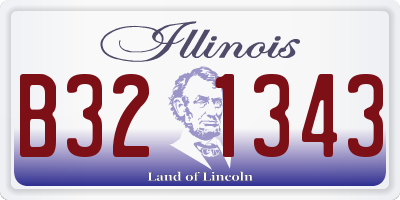 IL license plate B321343