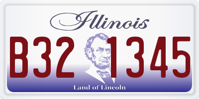 IL license plate B321345