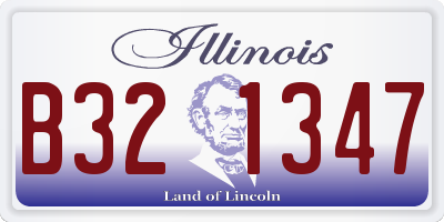 IL license plate B321347