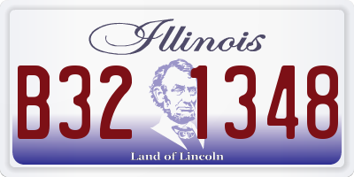 IL license plate B321348