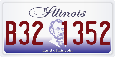 IL license plate B321352