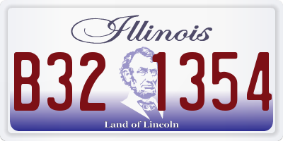 IL license plate B321354