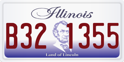IL license plate B321355