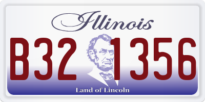 IL license plate B321356