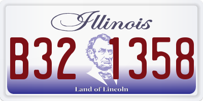 IL license plate B321358
